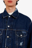 Acne Studios Blue Denim Distressed Jacket Size S Mens