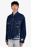 Acne Studios Blue Denim Distressed Jacket Size S Mens