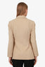 Dolce & Gabbana Beige Angora Midi Length Jacket Size 40