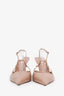 Valentino Beige Leather Rockstud 'Wispy' Slingback Heels Size 42