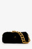 Manu Atelier Black/Shearling 'XX Mini Cylinder' Bag With Strap
