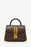 Demellier Brown Leather 'The Nano Montreal' Top Handle With Strap