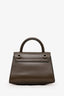 Demellier Brown Leather 'The Nano Montreal' Top Handle With Strap