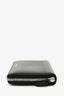 Balenciaga Black/White Logo Leather Zip Around Wallet