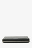 Balenciaga Black/White Logo Leather Zip Around Wallet