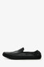 Prada Black Leather Almond Toe Slip On Loafers Size 10 Mens