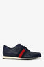 Gucci Navy GG Supreme Leather Web Detail Sneakers Size 10.5 Mens