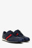 Gucci Navy GG Supreme Leather Web Detail Sneakers Size 10.5 Mens
