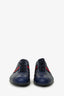 Gucci Navy GG Supreme Leather Web Detail Sneakers Size 10.5 Mens