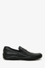 Prada Black Leather Round Toe Loafers Size 9 Mens