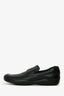 Prada Black Leather Round Toe Loafers Size 9 Mens
