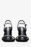 Prada Black Satin/Leather Crystal Disco Ball Heel Sandals Size 39