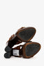 Miu Miu Brown Leather Studded T-Strap Sandals Size 36.5