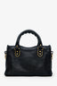 Balenciaga Black Leather Nano Edge City Bag GHW With Strap