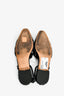 Pre-Loved Chanel™ Black Tweed/Leather Slingback Flats Size 38.5C