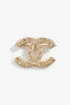 Pre-Loved Chanel™ 2013 Champagne Gold Tone Crystal Embellished CC Brooch