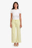 Ulla Johnson Light Green Denim 'Elodie' Wide Leg Jeans Size 28