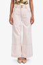 Ulla Johnson White Denim 'Margot' Wide Leg Jeans Size 28