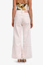 Ulla Johnson White Denim 'Margot' Wide Leg Jeans Size 28