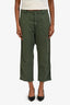 Nili Lotan Green Denim Cropped Jeans Size 4