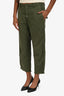 Nili Lotan Green Denim Cropped Jeans Size 4