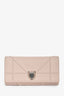 Christian Dior 2017 Blush Pink Leather Diorama Wallet On Chain