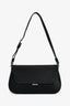 Amina Muaddi Black Satin 'Amina Mini' Shoulder Bag
