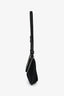 Amina Muaddi Black Satin 'Amina Mini' Shoulder Bag