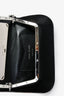 Amina Muaddi Black Satin 'Amina Mini' Shoulder Bag