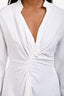 Sandro White Long Sleeve Gathered Mini Dress Size 34