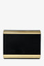Jimmy Choo Black/Gold Acrylic Clutch With Chain