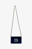 Gucci Blue Velvet GG Crystal 'Broadway' Mini Shoulder Bag