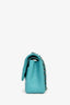 Pre-Loved Chanel™ 2014 Turquoise Lambskin Jumbo Double Flap Shoulder Bag