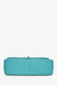 Pre-Loved Chanel™ 2014 Turquoise Lambskin Jumbo Double Flap Shoulder Bag
