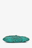 Jimmy Choo Turquoise Snakeskin Fold Clutch
