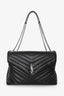 Saint Laurent Black Leather Lou Lou Large Shoulder Bag