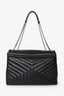 Saint Laurent Black Leather Lou Lou Large Shoulder Bag