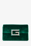 Gucci Green Velvet GG Crystal 'Broadway' Mini Shoulder Bag