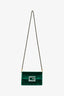 Gucci Green Velvet GG Crystal 'Broadway' Mini Shoulder Bag