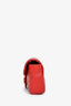 Gucci Red Leather GG Marmont Super Mini Crossbody Bag