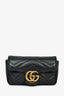 Gucci Black Leather GG Marmont Super Mini Crossbody Bag