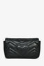 Gucci Black Leather GG Marmont Super Mini Crossbody Bag