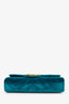 Gucci Teal Blue Velvet GG Matelasse Marmont Wallet on Chain