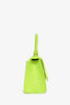 Balenciaga Neon Yellow  Croc Embossed XS Hourglass Top Handle Bag