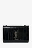 Saint Laurent Black Eel Monogram Sunset Shoulder Bag
