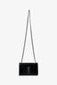 Saint Laurent Black Eel Monogram Sunset Shoulder Bag