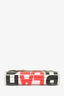 Jimmy Choo White/Black/Red Acrylic 'Blah' Clutch With Chain