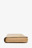 Gucci Gold Leather Embossed Long GG Zip Wallet