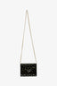 Jimmy Choo Black/Gold Acrylic Star Clutch With Chain