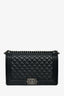 Pre-Loved Chanel™ 2018-19 Black Lambskin Large Boy Bag